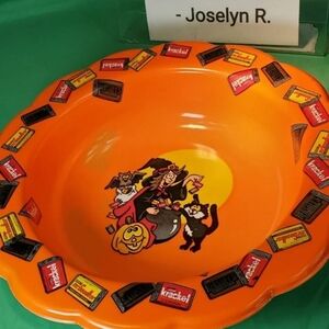 Vintage Berman Plastic Halloween Candy Treat Dish Bowl Hershey’s Krackel Goodbar